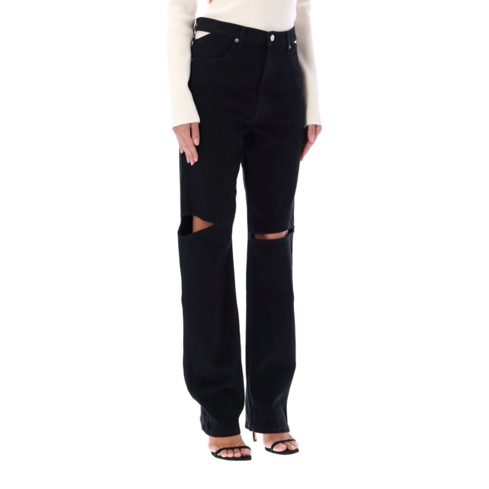 Helmut Lang Cut Out Black Denim Jeans - Picture 3 of 15